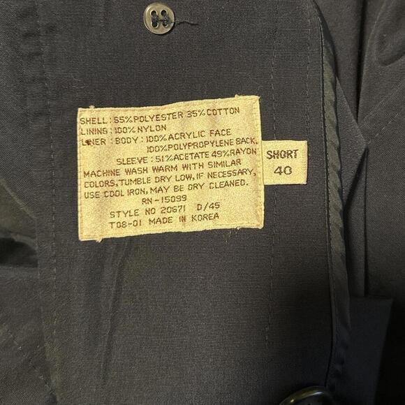 Vintage oversized navy minimalist trench coat size 40 - Picture 5 of 5